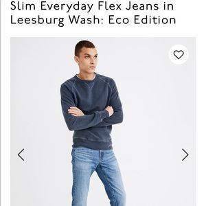 Men’s madewell slim 34x32 EUC jeans